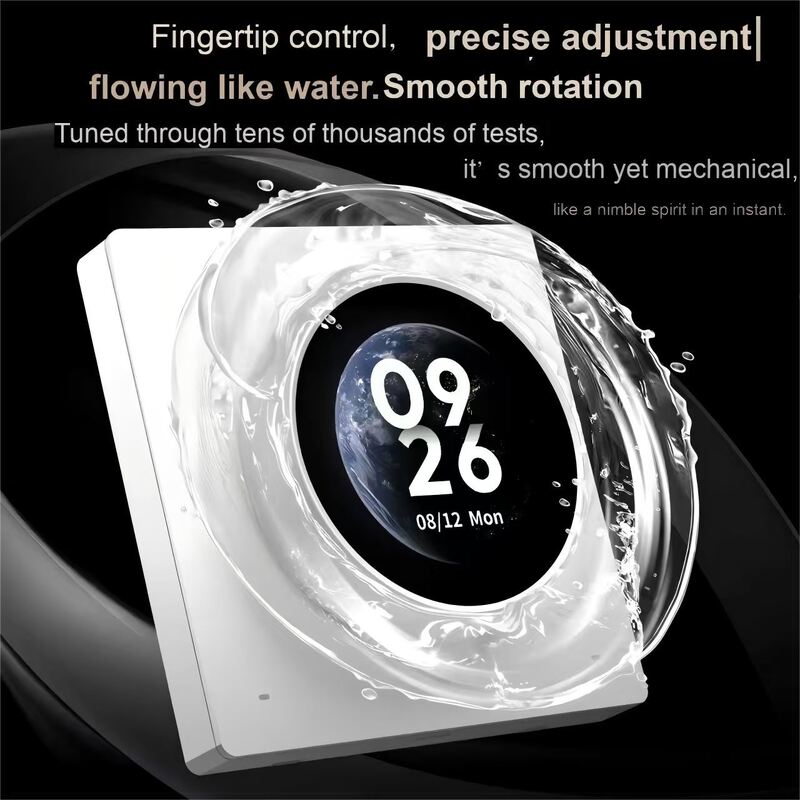 Panneau de contrôle intelligent pour maison SIXWGH, bouton rotatif, écran tactile, compatible avec l'application Tuya Smart Life pour le contrôle CVC et des scènes, automatisation domestique US/UE