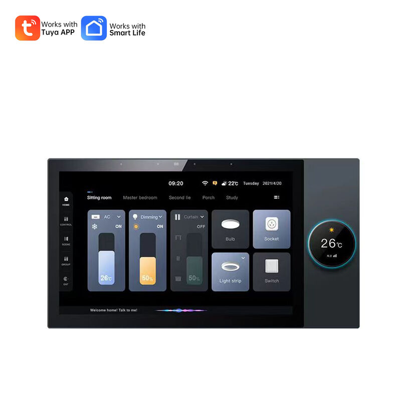SIXWGH Panneau de contrôle intelligent pour maison de luxe 10 pouces Tuya WiFi Zigbee Gateway Musique de fond vocale par application Multi-scénarios Bar