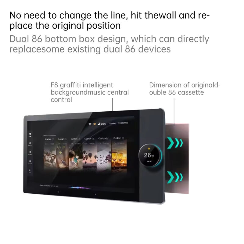 SIXWGH Panneau de contrôle intelligent pour maison de luxe 10 pouces Tuya WiFi Zigbee Gateway Musique de fond vocale par application Multi-scénarios Bar