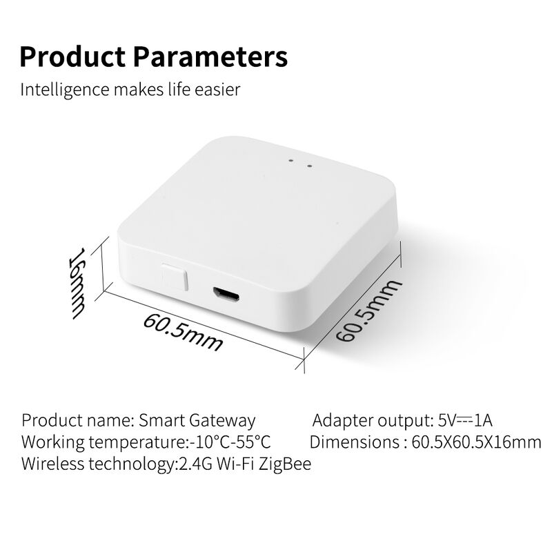 SIXWHG Tuya Smart Life Alexa Smart Home Gateway Hub Contrôle intelligent multifonctionnel pour toute la maison pour les appareils Bluetooth Zigbee