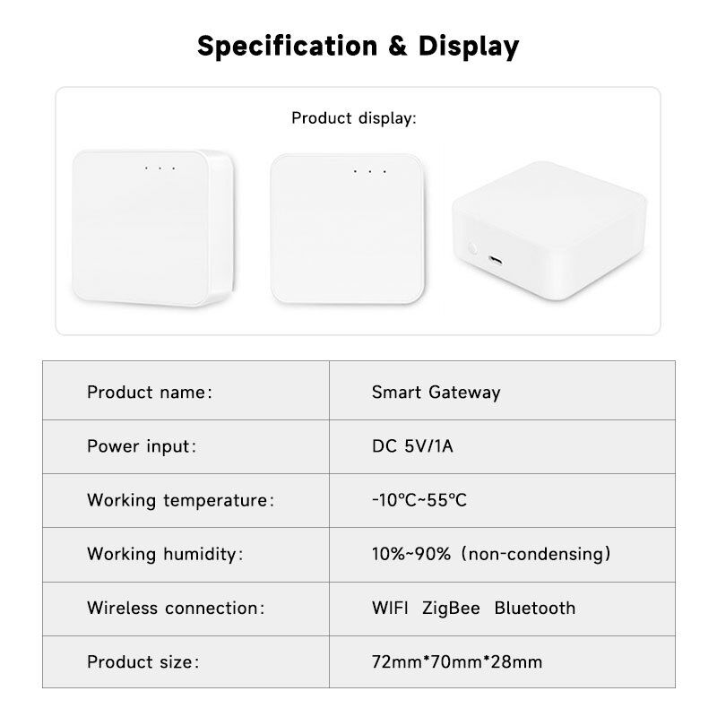 SXIWGH Passerelle Multi-Mode en Gros ZigBee 3.0 pour Hub Bluetooth WiFi Centre de Contrôle Maison Intelligente Compatible Tuya Google Home