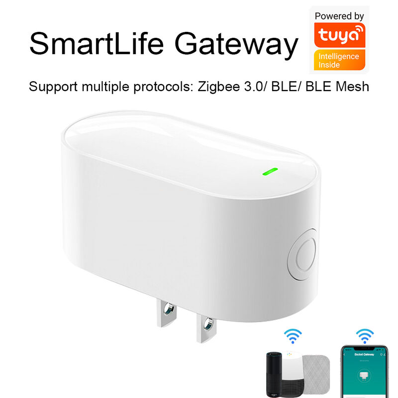 SIXWGH Smart Life Tuyz Zigbee pour passerelle Bluetooth Hub chargeur USB 3-en-1 multi-protocoles appareils domestiques intelligents Alexa/Google Home