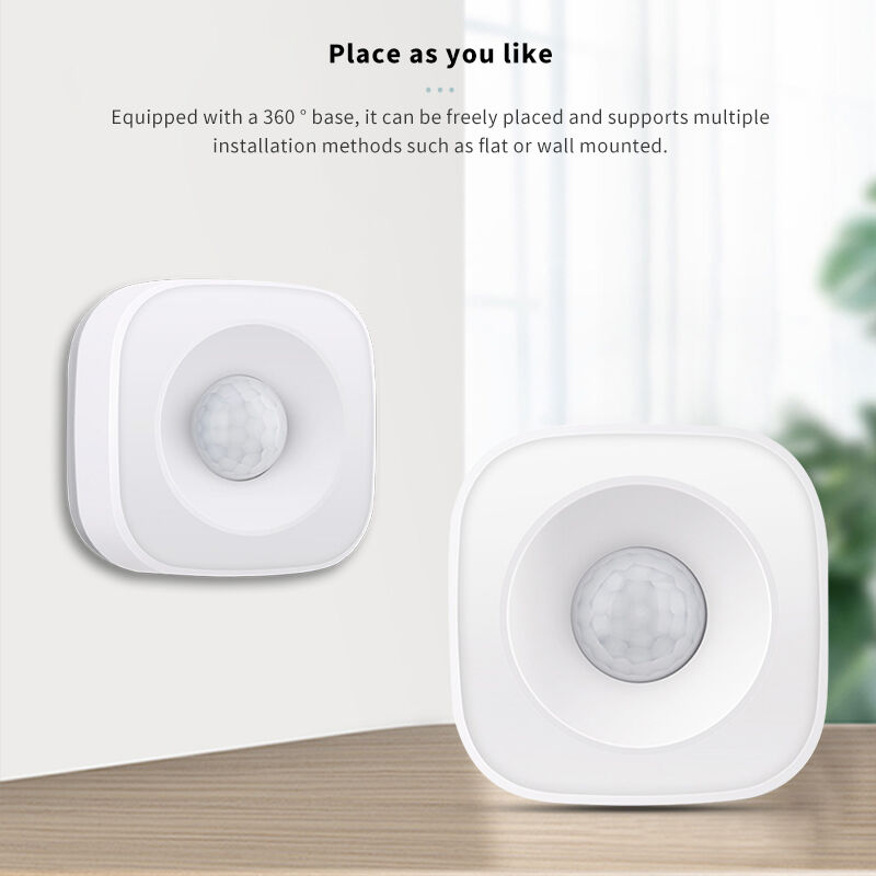 Tuya WiFi/ZigBee PIR Motion Sensor – Smart Human Body Detector, APP Remote Monitor, Real-Time Alarm, 120° Angle, 5m Range, 360° Base, Alexa & Google Home