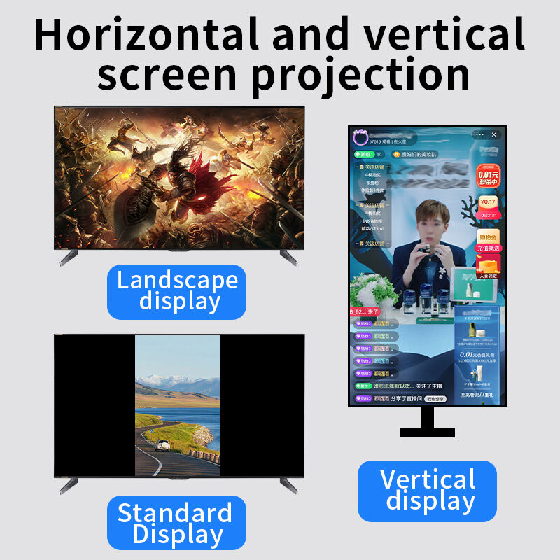 1080P Wireless Screen Sharing Device, 2.4G WiFi HDMI Mirroring Dongle, Dual Mode (Projection/Mirror), Plug & Play, Landscape/Portrait for TV, Projector, iOS, Android, Windows, Mac